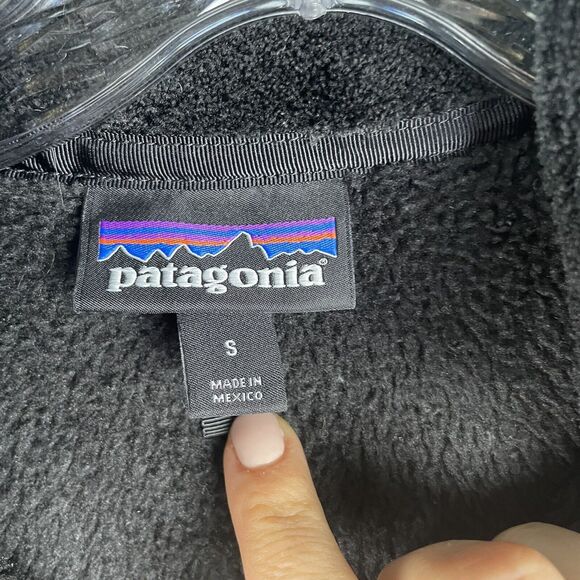 Patagonia Snap T Re-Tool Jacket Womens Small Polartec Fleece Black Pullover - Picture 3 of 8